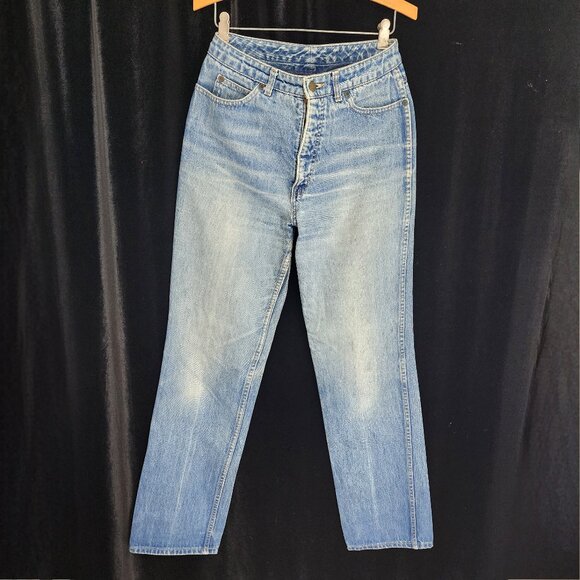 1970's-80's Calvin Klein Jeans Size 11 Mid wash Hi rise Str8 leg 29.5"x 33.5" - Picture 1 of 13